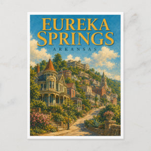 Eureka Springs Arkansas viktorianische Hügellandsc Postkarte