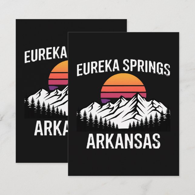 Eureka Springs Karte (Vorne/Hinten)