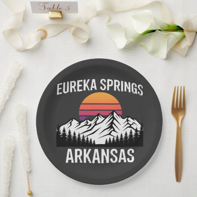 Eureka Springs Pappteller (Hochzeit)