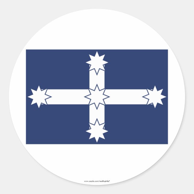Eureka Stockade Flag Runder Aufkleber (Vorderseite)
