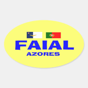 Euro-ähnlicher Faial* Oval-Aufkleber Ovaler Aufkleber