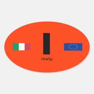 Euro-Ähnlicher ovaler Aufkleber Italiens
