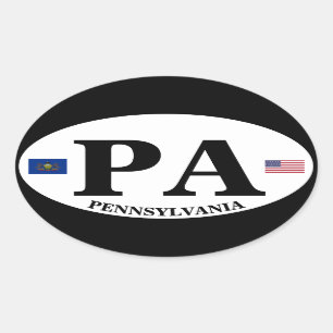 Euro-Ähnlicher ovaler Aufkleber Pennsylvanias