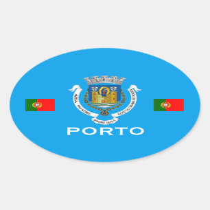 Euro-ähnlicher ovaler Aufkleber Porto Portugal