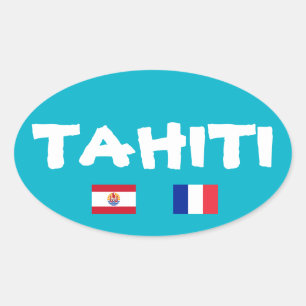 Euro-Ähnlicher ovaler Aufkleber Tahitis