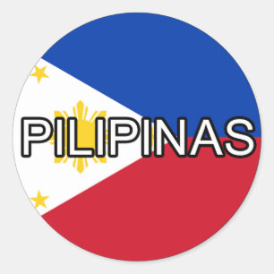 Euro-Aufkleber Philippinen Pilipinas Runder Aufkleber