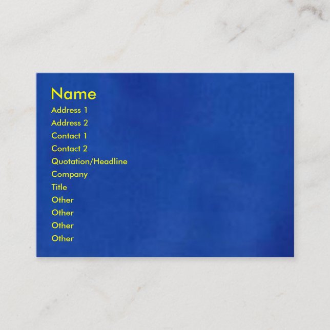 Euro Blue Visitenkarte (Vorderseite)