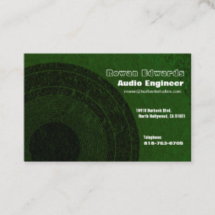 Euro Business Card für Audioingenieur Visitenkarte