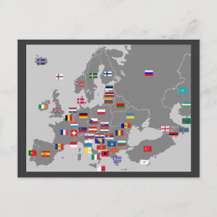 Euro-Flaggen Postkarte