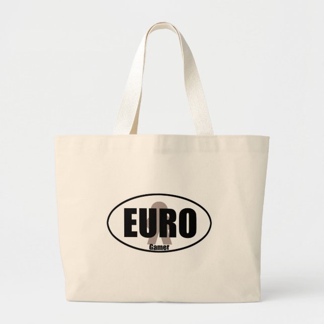 Euro Gamer Funny Oval Meeple Tabletop Spaß Jumbo Stoffbeutel (Vorne)