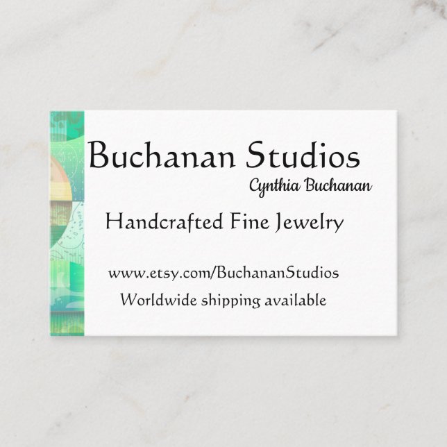 Euro Large Personalize Text Feminine Memable Visitenkarte (Vorderseite)