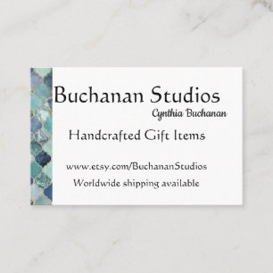 Euro Large Personalize Text Memable Blues Visitenkarte