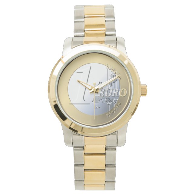 Euro-Münzuhren Armbanduhr (Vorderseite)