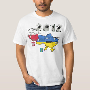 Euro-Polen-Flagge 2012 Ukraine kennzeichnet T-Shirt