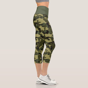 Euro Spring Camouflage Capri Leggings