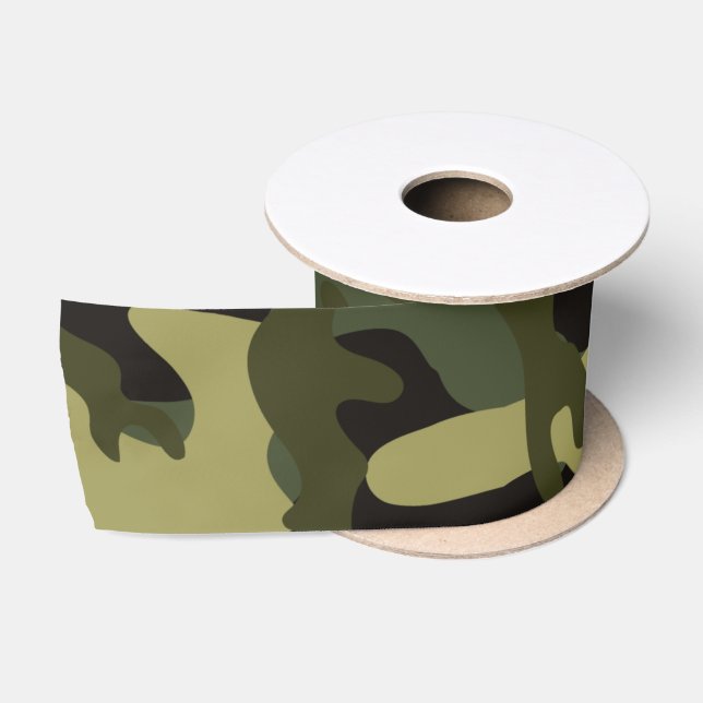 Euro Spring Camouflage Satinband (Spule)