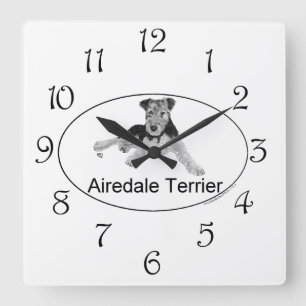 Euro-Style Puppy Quadratische Wanduhr