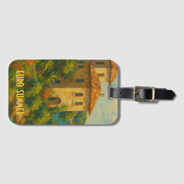 Euro Summer Oil Painting Villa Gepäckanhänger (Vorderseite (Horizontal))