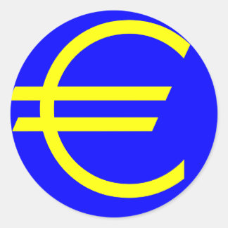 EURO, Symbol für die europäische Währung Runder Aufkleber