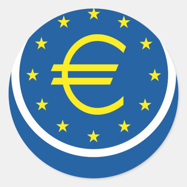 Euro-Symbolik - Europäisches Erbe Runder Aufkleber (Vorderseite)