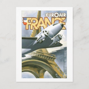 Euroair Frankreich Postkarte