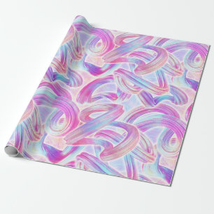 eurobeat holorave - rosa und blau: geschenkpapier