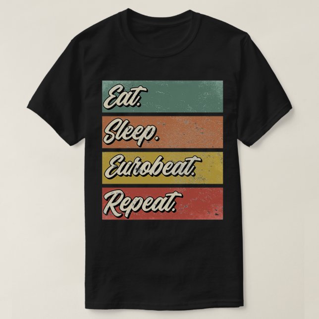 Eurobeat-Musikgeschenk T-Shirt (Design vorne)