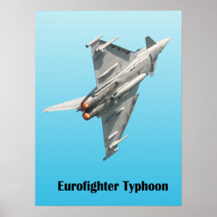 Eurofighter Typhoon im blauen Hintergrund Poster