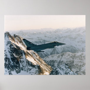 Eurofighter unter Bergen Poster