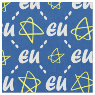 Euroflagge - Blaue gelbe Sterne Abstractio Stoff