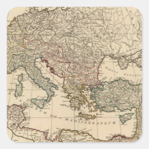 Europa 10 quadratischer aufkleber