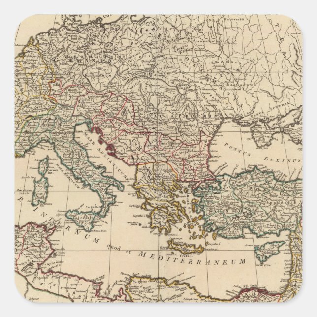 Europa 10 quadratischer aufkleber (Vorderseite)