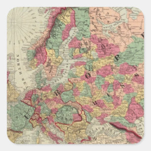Europa 15 quadratischer aufkleber