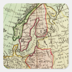 Europa 16 quadratischer aufkleber
