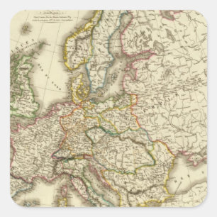Europa 2 im Jahre 1813 Quadratischer Aufkleber