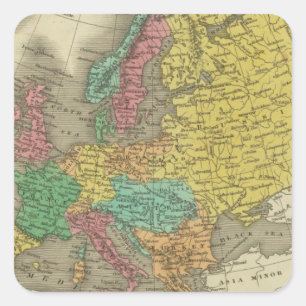 Europa 2 quadratischer aufkleber