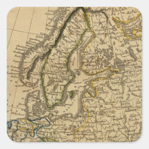 Europa 9 quadratischer aufkleber