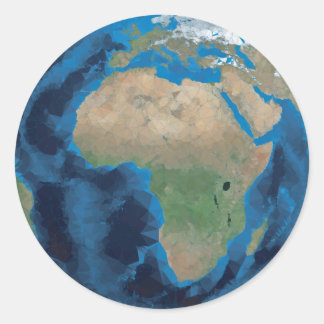 Europa Afrika Weltkugel Polygon Aufkleber