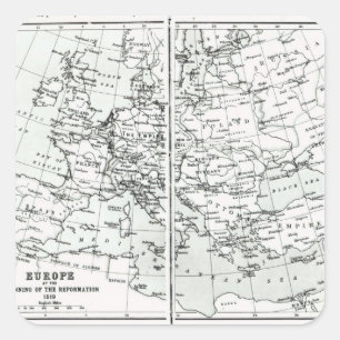 Europa, am Anfang der Verbesserung Quadratischer Aufkleber