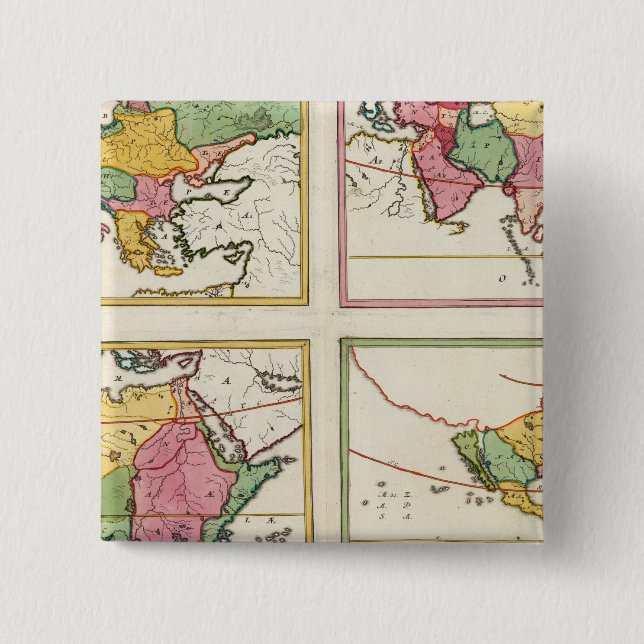 Europa, Asien, Afrika, Amerika Button (Vorderseite)