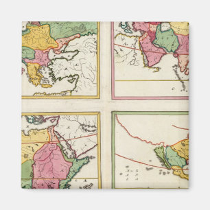 Europa, Asien, Afrika, Amerika Magnet