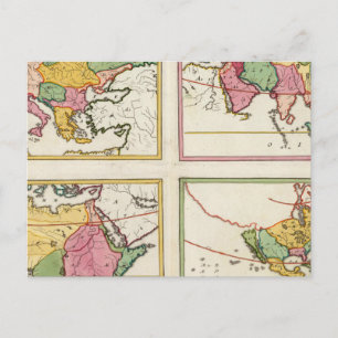 Europa, Asien, Afrika, Amerika Postkarte