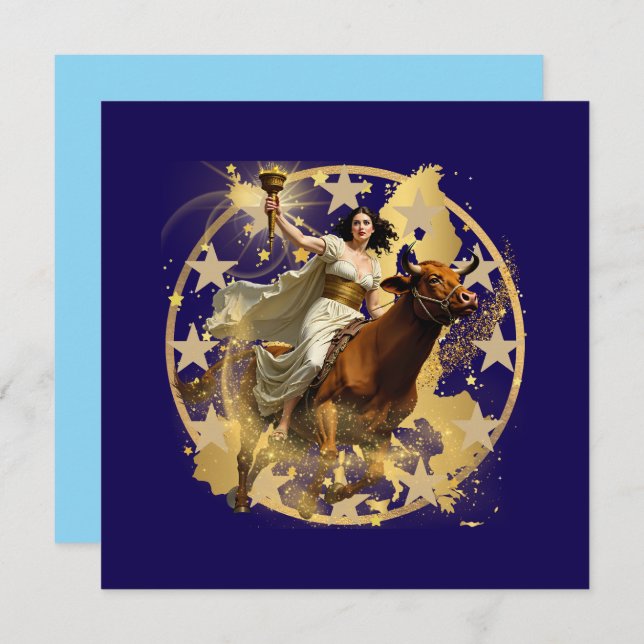 Europa Aurora Einladung (Vorne/Hinten)