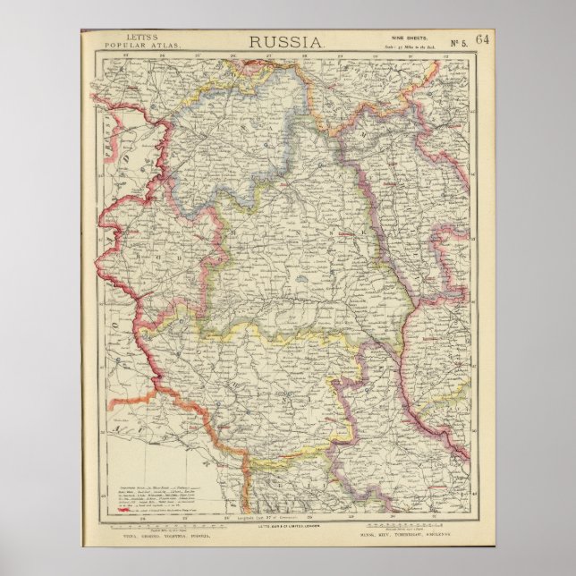 Europa, Belarus, Ukraine Poster (Vorne)