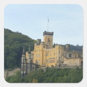 Europa, Deutschland, bei Koblenz, Schloss Quadratischer Aufkleber