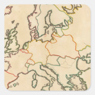 Europa durch Religion 3 Quadratischer Aufkleber
