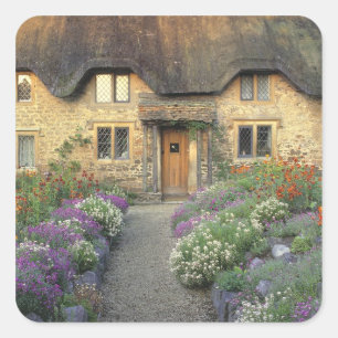 Europa, England, Chippenham. Frühes Morgenlicht Quadratischer Aufkleber
