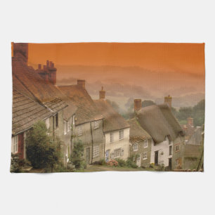 Europa, England, Dorset, Shaftesbury. Goldener Hüg Küchentuch