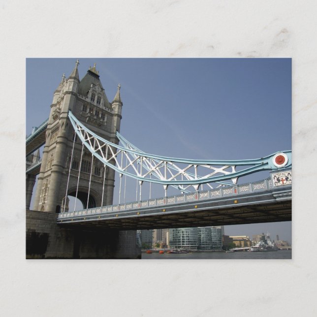 Europa, England, London. Tower Bridge über dem 2 Postkarte (Vorderseite)