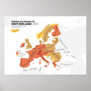 Europa entsprechend der Schweiz Poster